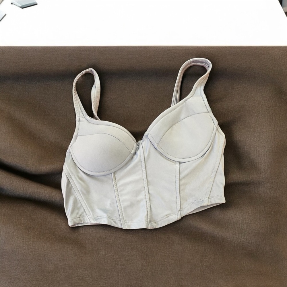 Chic White Bustier Bra